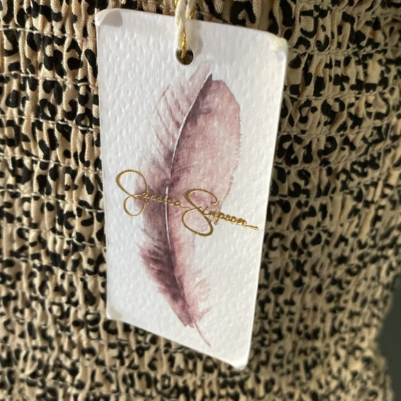 NWT Jessica Simpson Jumper Leopard Print BoHo style halter top size Medium - Picture 3 of 8